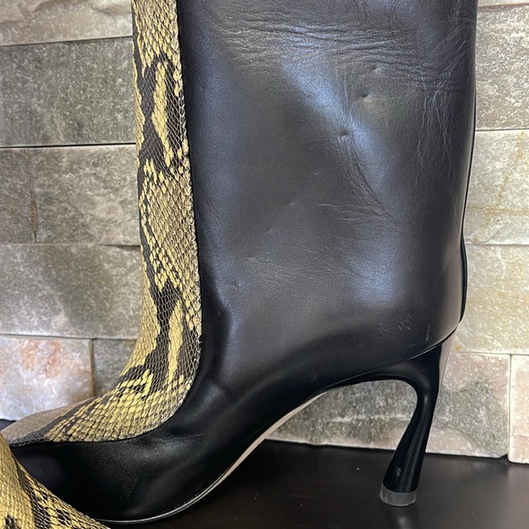 Jimmy Choo Mabyn 85 Leather Heeled Knee-High Boots - Picture 10 of 17
